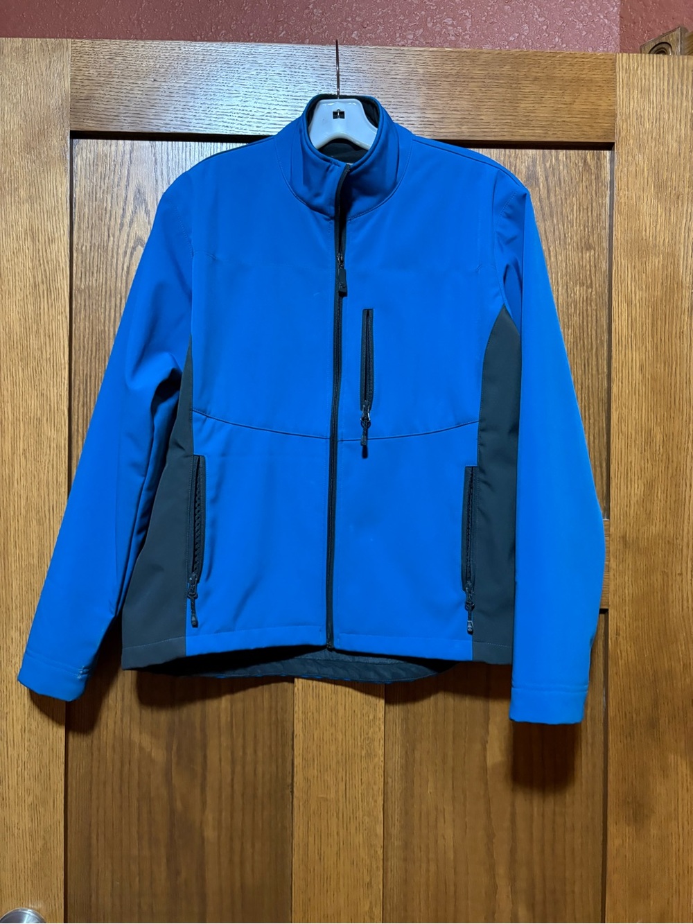 Women's Blue Performance Softshell Jacket with Grey Side Panels